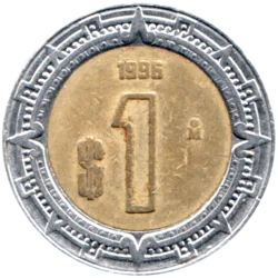 Preview 1 Peso, 1996 reverse