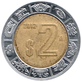 Preview 2 Pesos, 2012 reverse