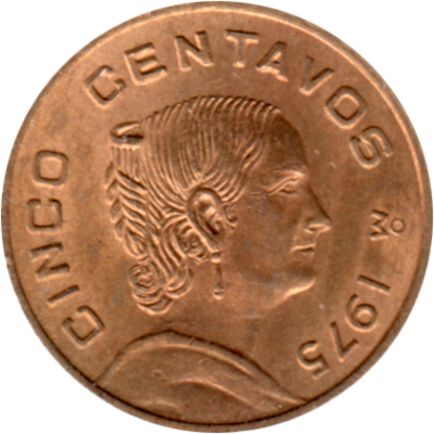 5 centavos, 1975 Reverse