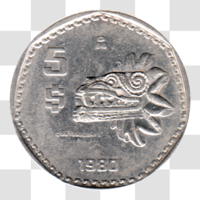 Preview 5 Pesos, 1980 reverse