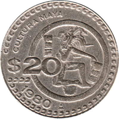20 Pesos, 1980 Reverse