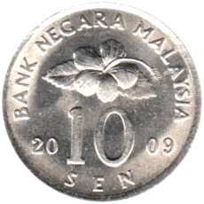 Preview 10 sen, 2009 reverse
