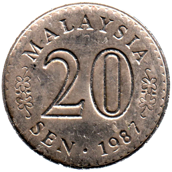 20 sen, 1987 Reverse