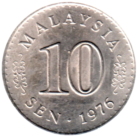 10 sen, 1976 Reverse