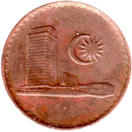 1 sen, 1988 Obverse