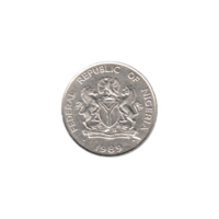 Preview 10 kobo, 1989 obverse
