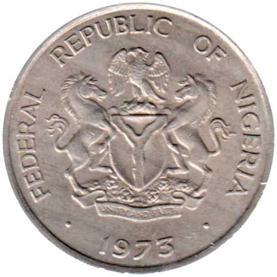 10 kobo, 1973 Obverse