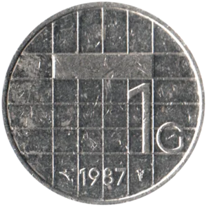 Preview 1 Guilder, 1987 reverse