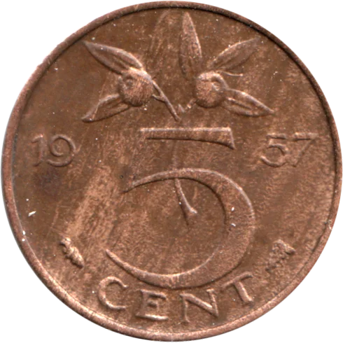 5 cents, 1957 Reverse