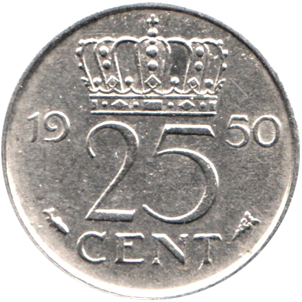 25 cents, 1950 Reverse