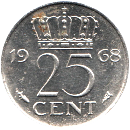 25 cents, 1968 Reverse