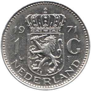 Preview 1 Guilder, 1971 reverse