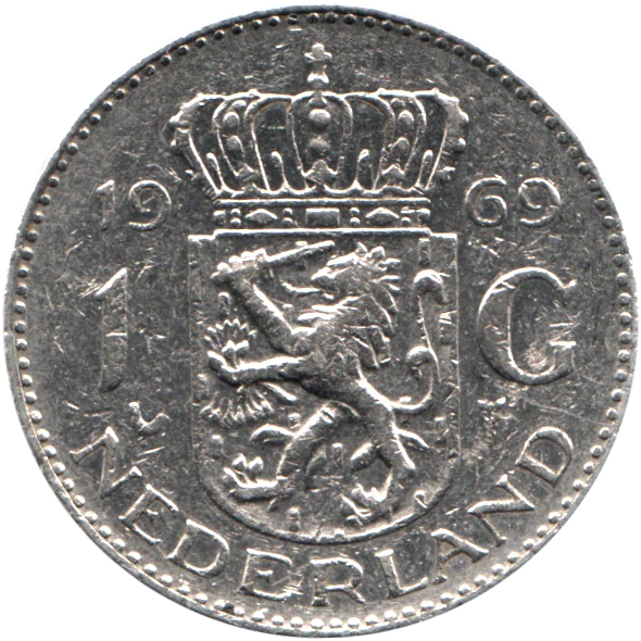 1 Guilder, 1969 Reverse
