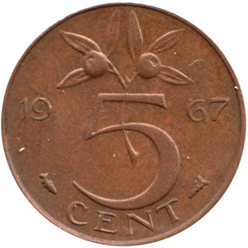 5 cents, 1967 Reverse
