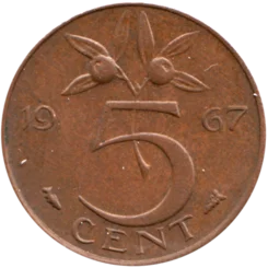 Preview 5 cents, 1967 reverse