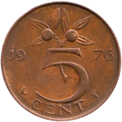 Preview 5 cents, 1976 reverse