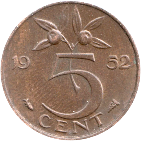 5 cents, 1952 Reverse