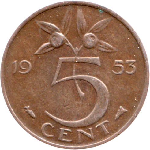 5 cents, 1953 Reverse