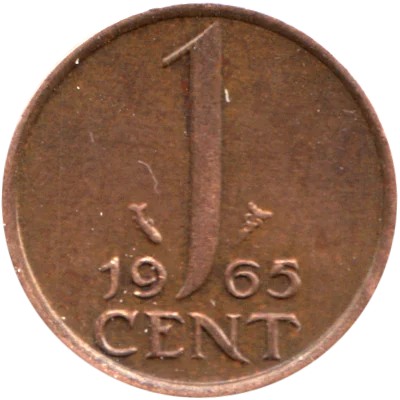 Preview 1 cent, 1965 reverse