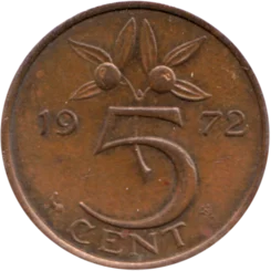 Preview 5 cents, 1972 reverse