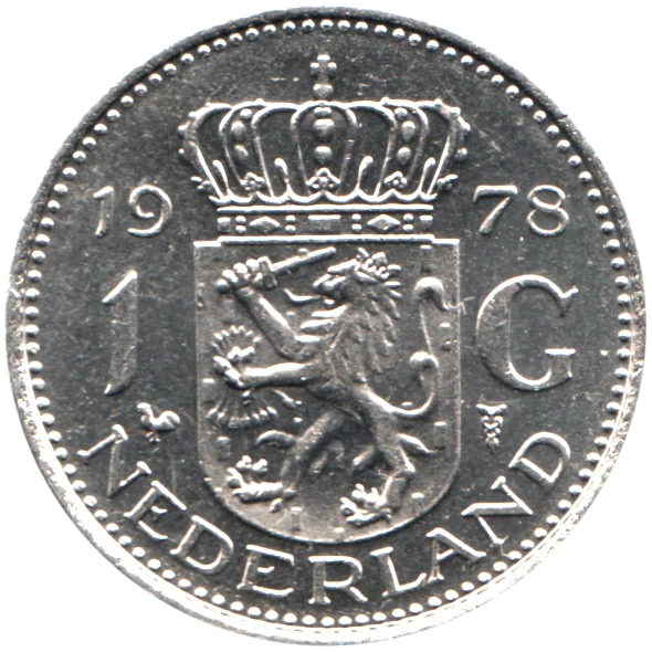 1 Guilder, 1978 Reverse