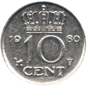 Preview 10 cents, 1980 reverse
