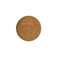 Preview 5 Guilders, 1988 reverse