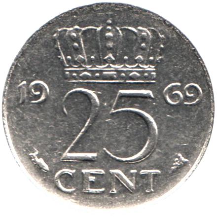 25 cents, 1969 Reverse