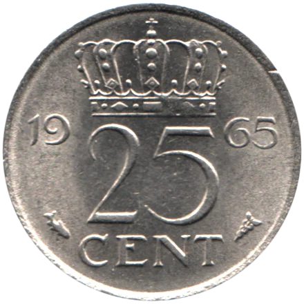 25 cents, 1965 Reverse