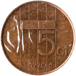 Preview 5 cents, 1990 reverse