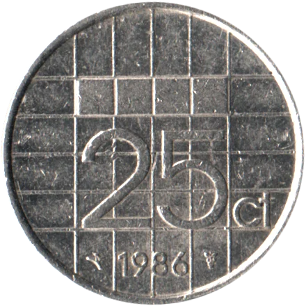25 cents, 1986 Reverse