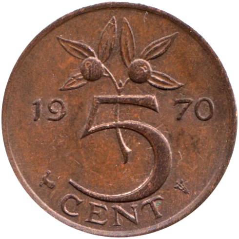 5 cents, 1970 Reverse