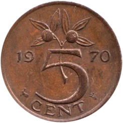 Preview 5 cents, 1970 reverse