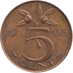 Preview 5 cents, 1965 reverse