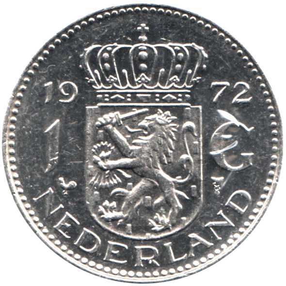 1 Guilder, 1972 Reverse