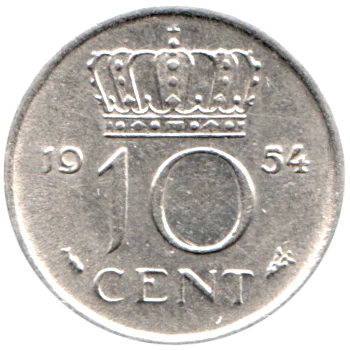 10 cents, 1954 Reverse