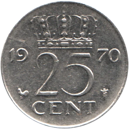 25 cents, 1970 Reverse