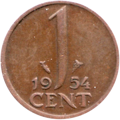 1 cent, 1954 Reverse