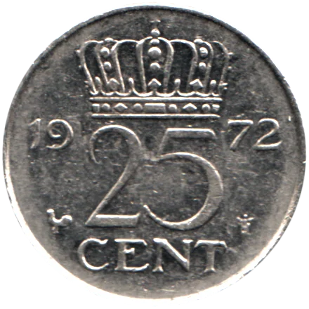 25 cents, 1972 Reverse