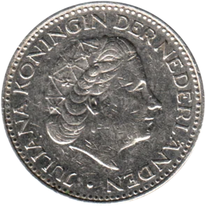 Preview 1 Guilder, 1968 obverse
