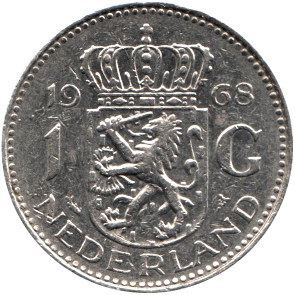 1 Guilder, 1968 Reverse