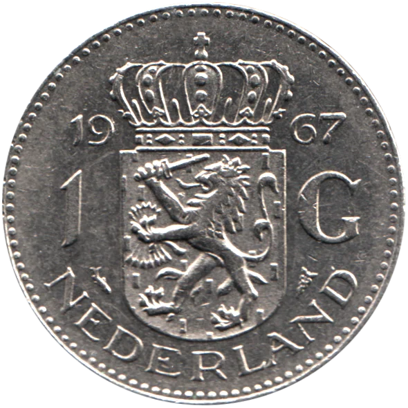 1 Guilder, 1967 Reverse