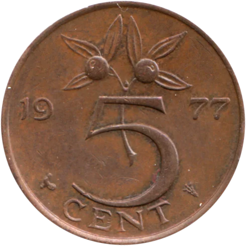 5 cents, 1977 Reverse