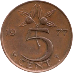 Preview 5 cents, 1977 reverse