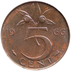 Preview 5 cents, 1966 reverse