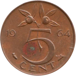Preview 5 cents, 1964 reverse