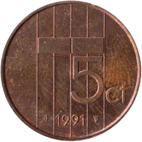 5 cents, 1991 Reverse
