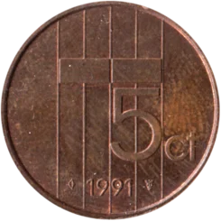 Preview 5 cents, 1991 reverse