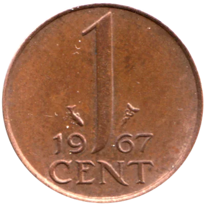 1 cent, 1967 Reverse