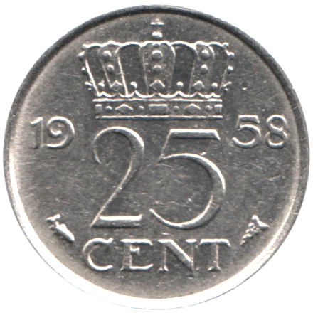 25 cents, 1958 Reverse